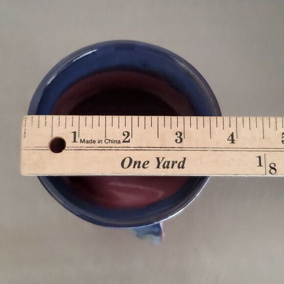 Naher Clay in Motion Purple Passion Handwarmer Mug Cup Left Hand Signed 14 oz - Picture 9 of 9